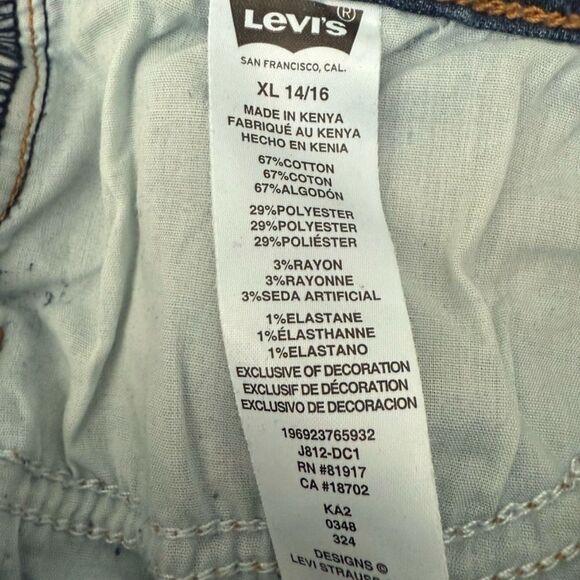 Distressed Blue Jeans Levi’s 720 Double Talk High Rise Super Skinny Denim Jean - Picture 5 of 8